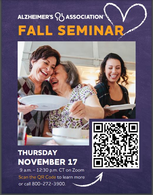 Read more about the article Alzheimer’s Association Fall Seminar – Virtual